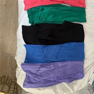 Aerie Women's Leggings Set - Pink, Green, Black, Blue, Purple